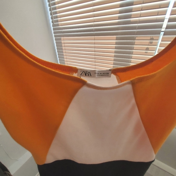 Zara Colourblock Bodycon Midi Dress - Medium - Picture 2 of 2